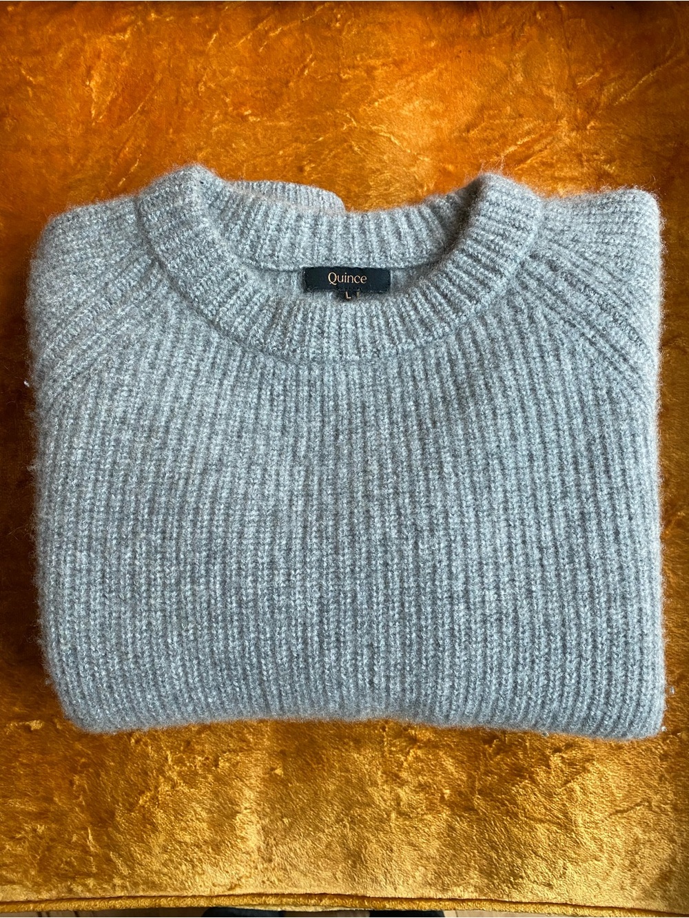 Quince Cashmere Fisherman Sweater - L